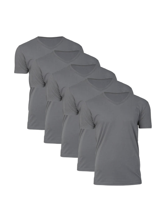 V-Necks | 5-Pack Charcoal