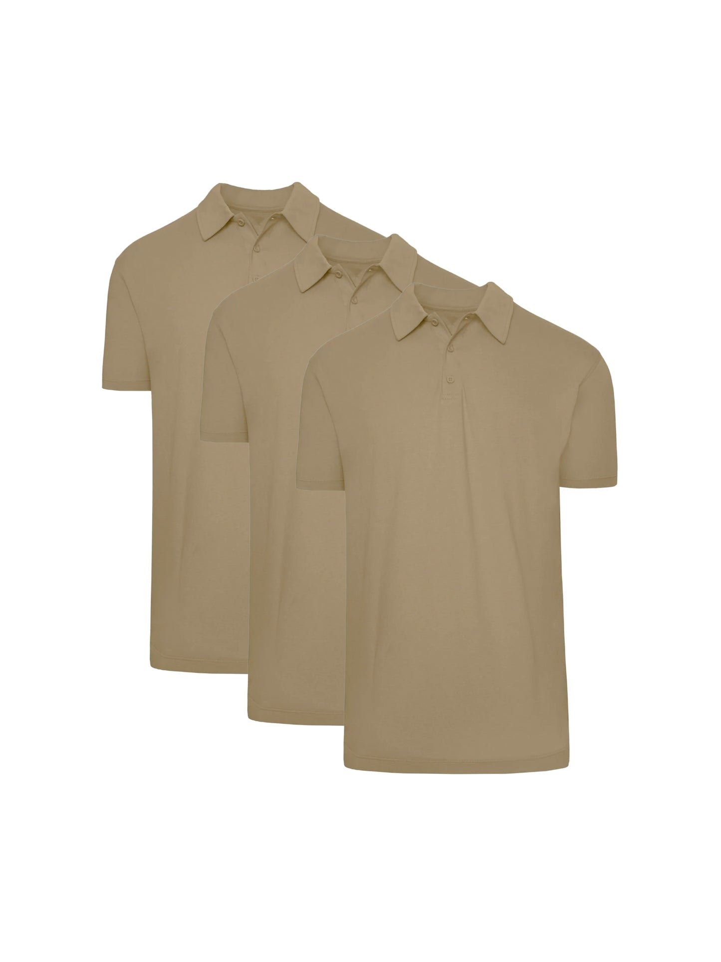 Khaki Polo Shirts - 3-pack