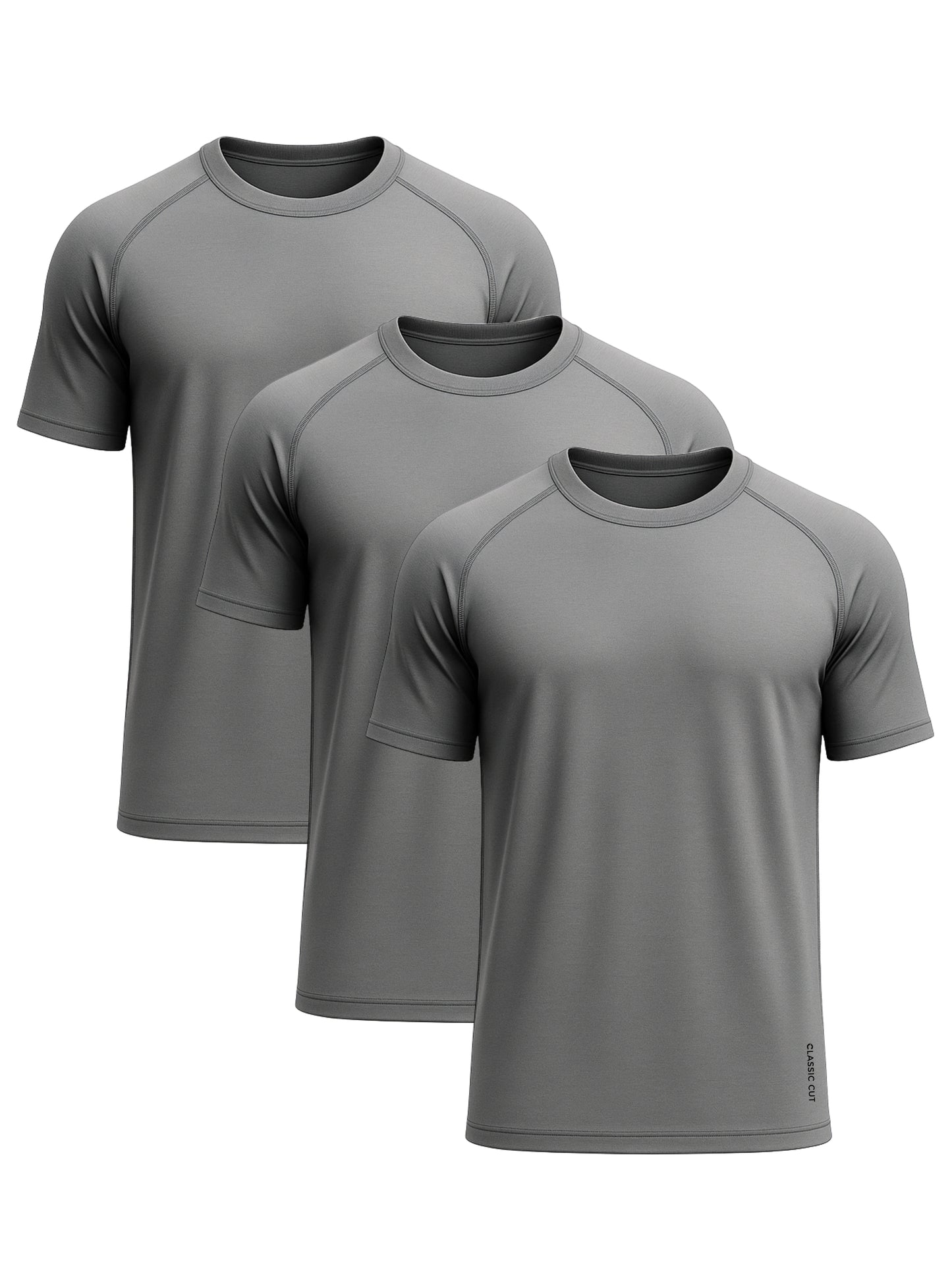 Active Tees | 3-Pack Charcoal