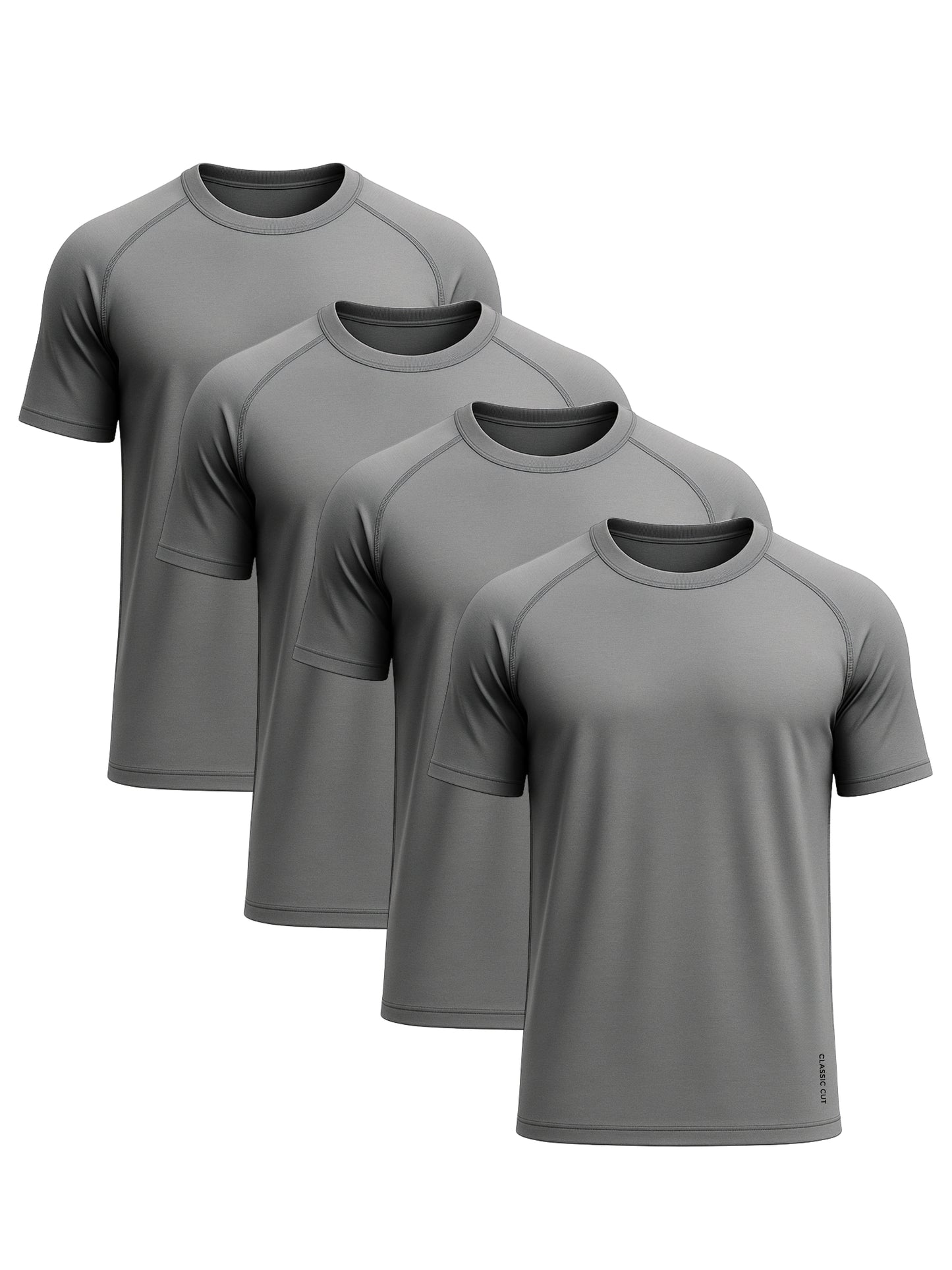 Active Tees | 4-Pack Charcoal
