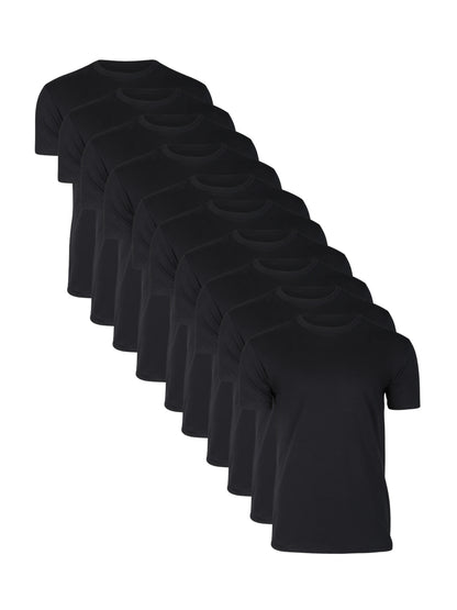 Black Crew Tees - 10-pack