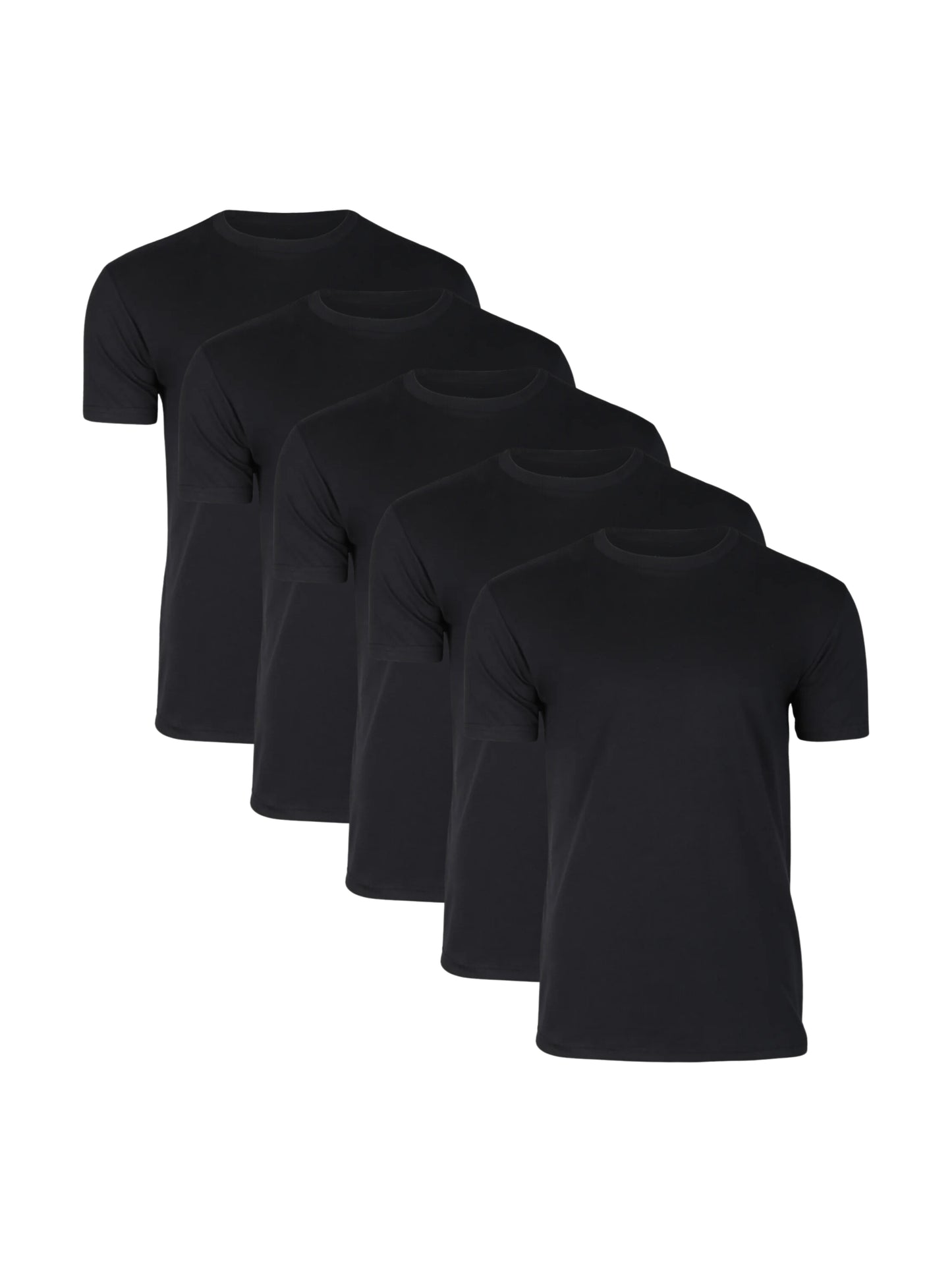 Black Crew Tees - 5-pack