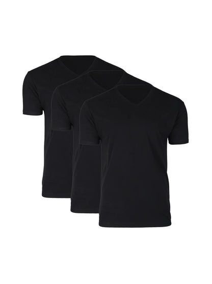 Black V-Neck Tees - 3-pack