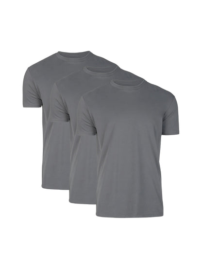 Charcoal Crew Tees - 3-pack