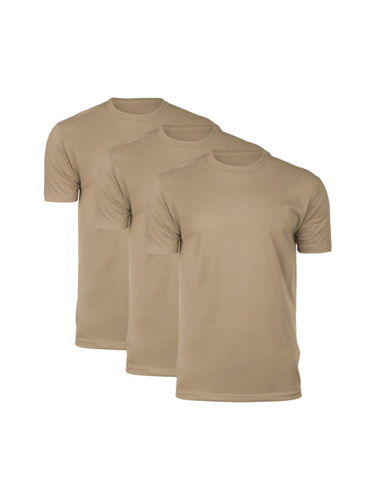 Khaki Crew Tees - 3-pack