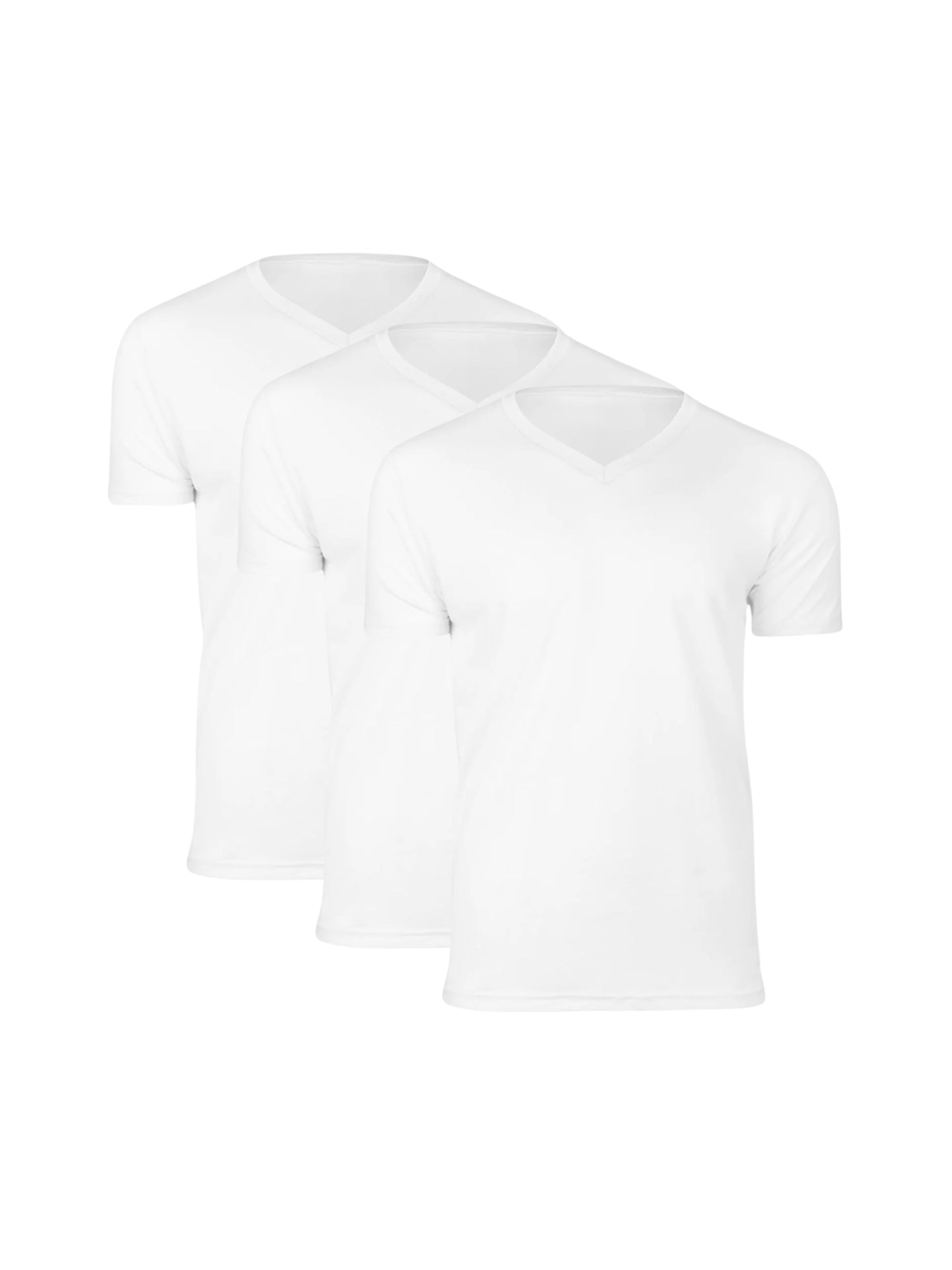 White V-Neck Tees - 3-pack