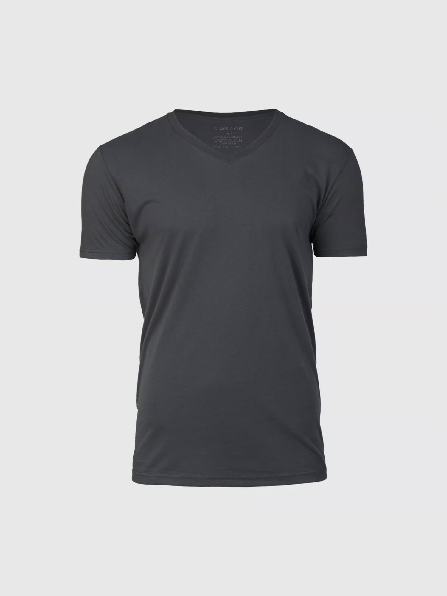 Charcoal V-Neck T-Shirt | Classic Cut