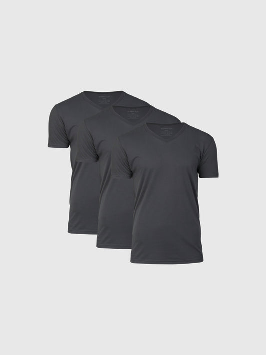 charcoal classic cut v-neck plain t shirt