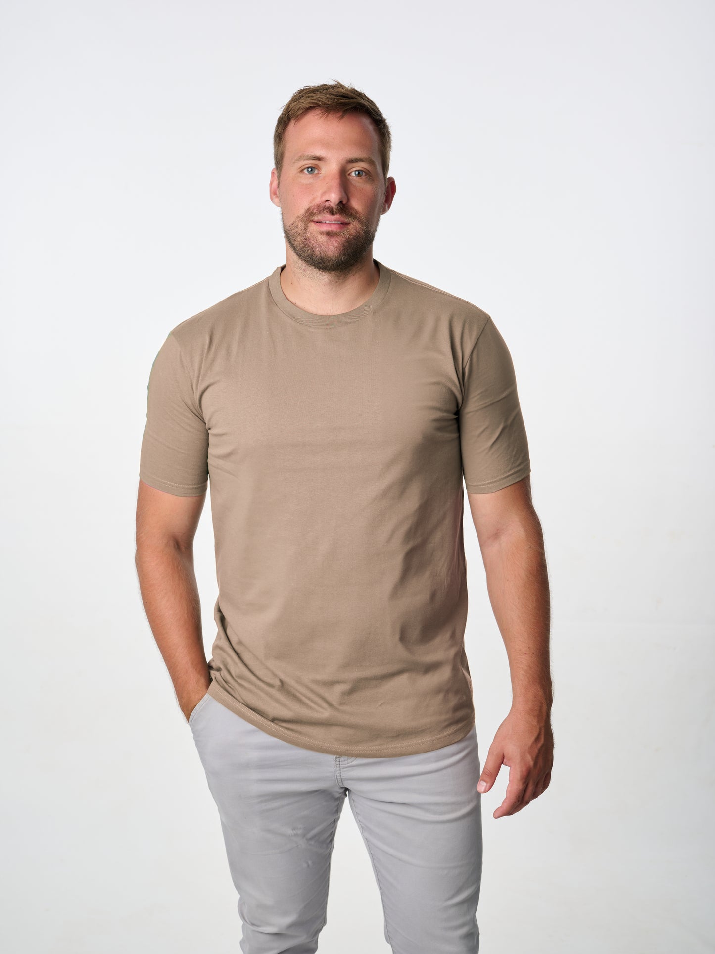 Khaki Crew Tees - 3-pack