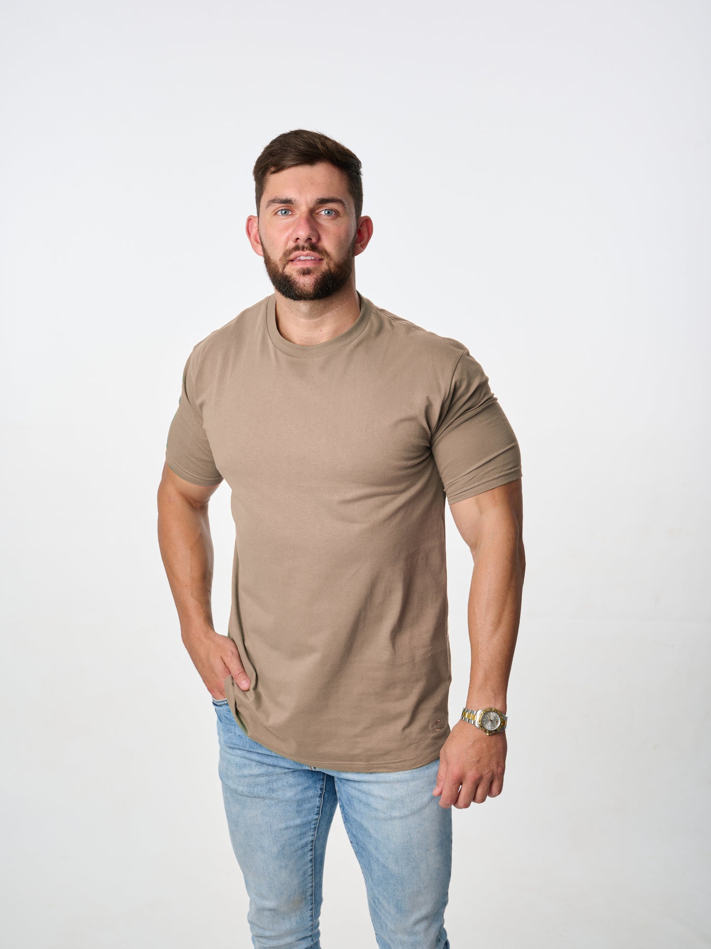 Khaki Crew Tees - 3-pack