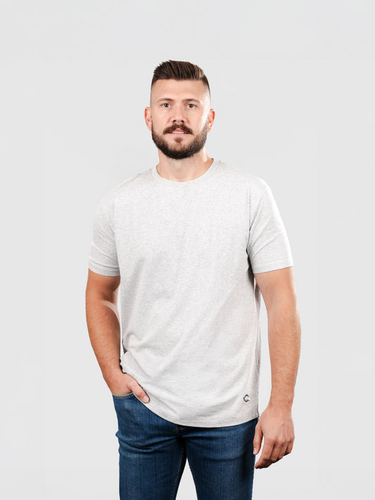 Crew Tee | Heather Grey