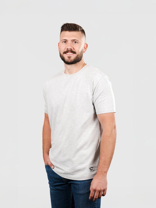 Crew Tee | Heather Grey