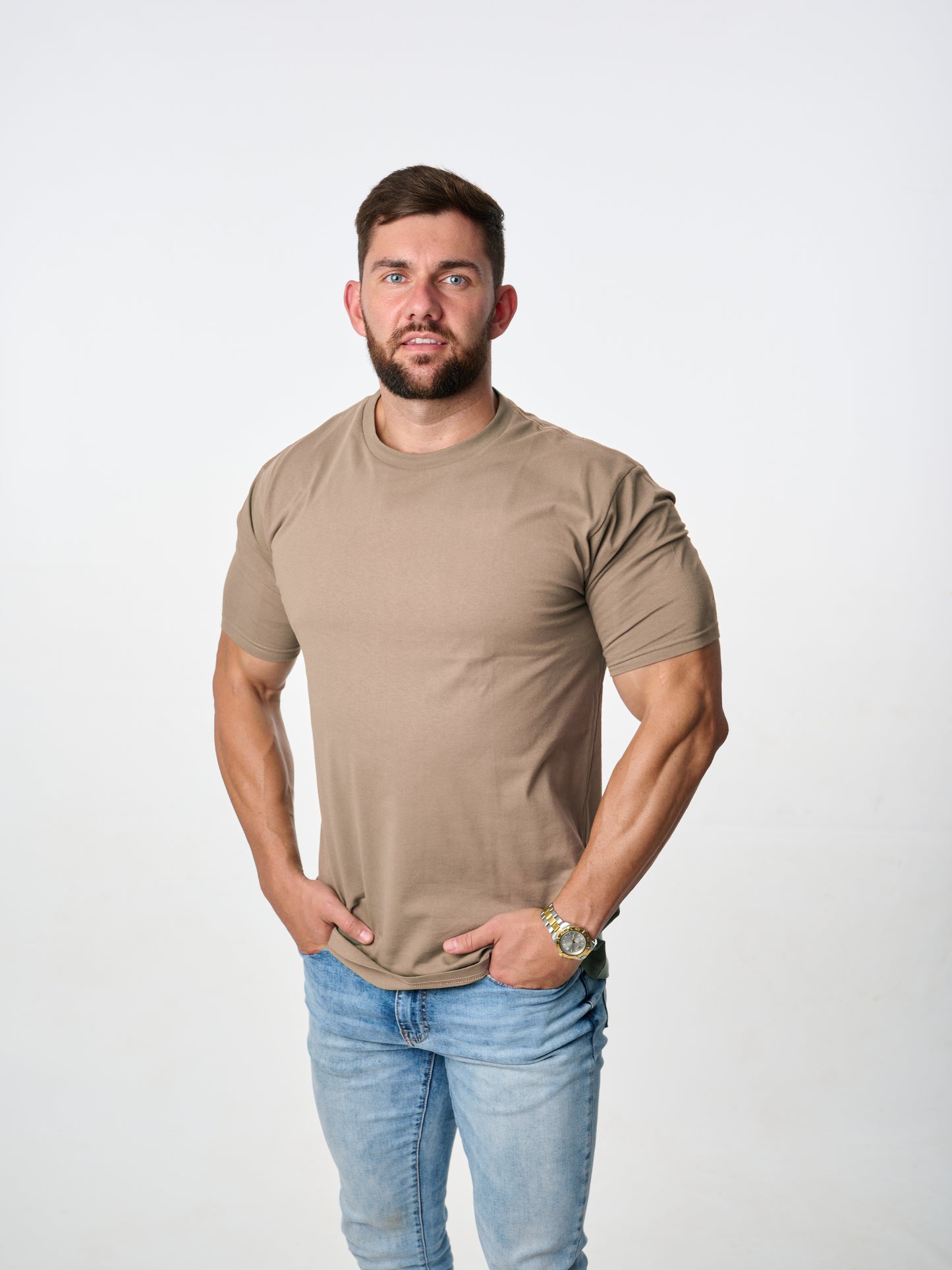 Khaki Crew Tees - 10-pack