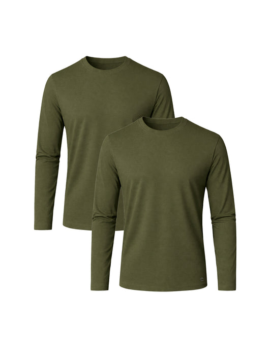 Long Sleeves | 2-Pack | Olive Green