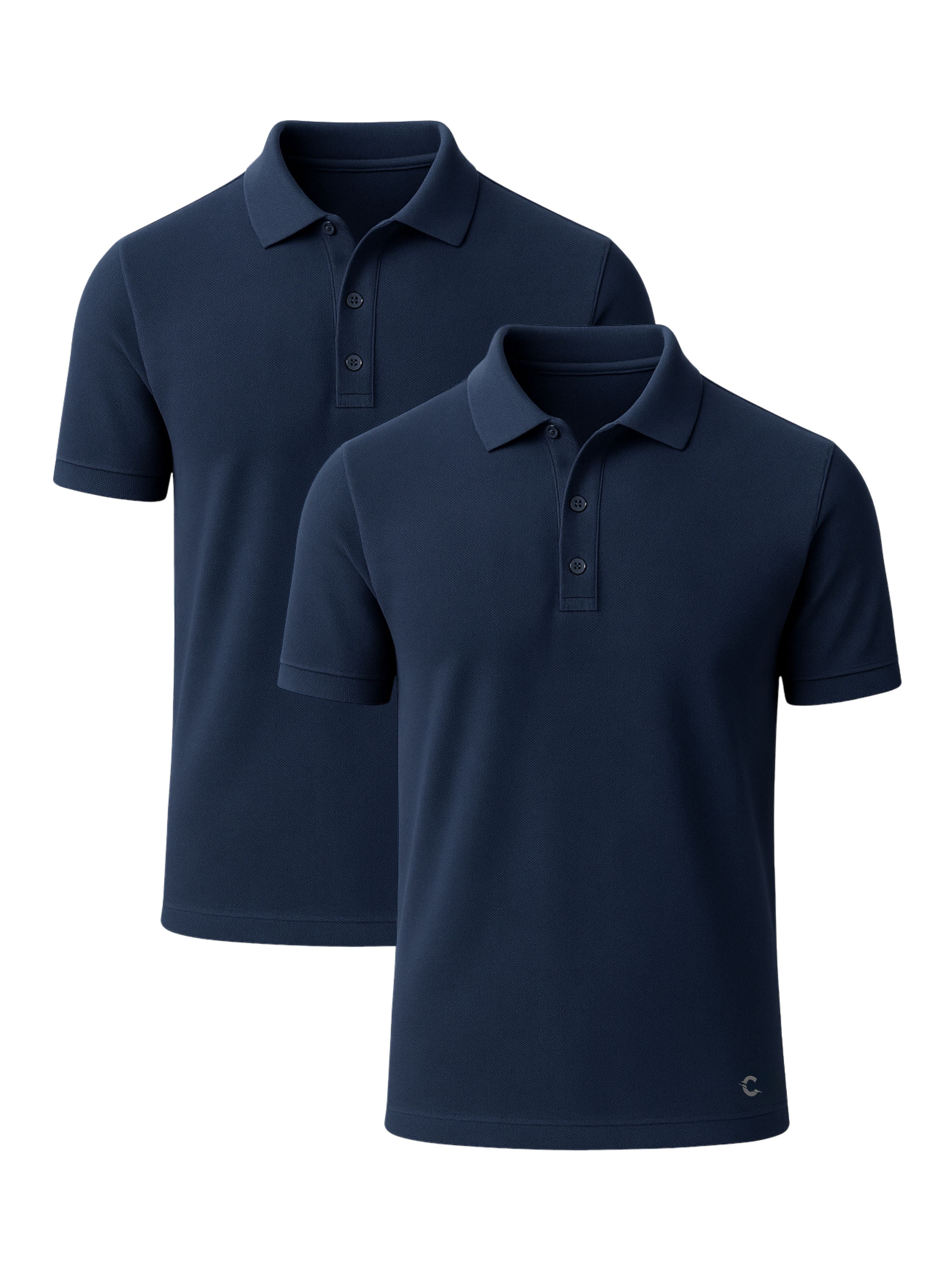 Pique Polos | 2-Pack Navy