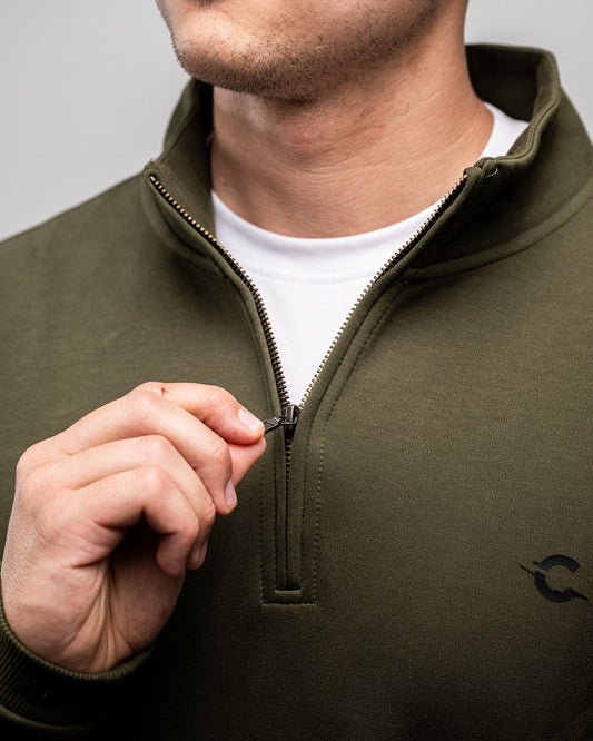 Quarter Zip | Olive Green