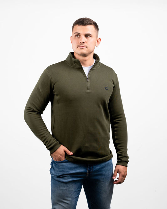 Quarter Zip | Olive Green