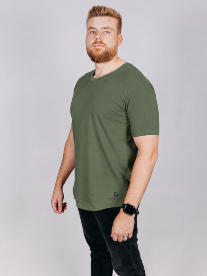 V-Neck | Olive Green